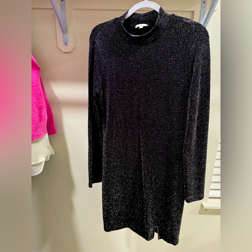 GB turtleneck long sleeve shimmer mini dress size XL